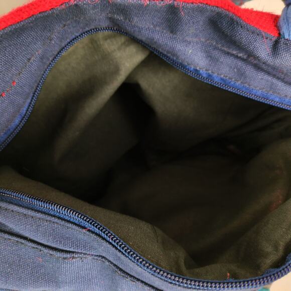 NWT FreeSet Global Red Burlap Tote Bag Ethically Made in India, Braided Handles - Picture 10 of 10